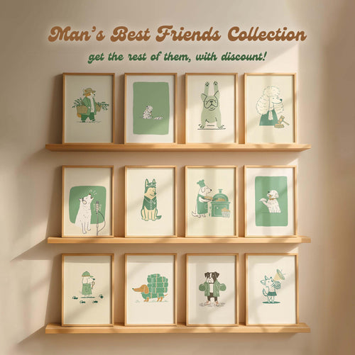 Baker Labrador Retriever Portrait – Whimsical Dog Illustration, Funny Pet Wall Art, Printable Home Decor